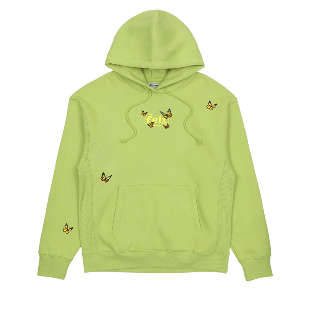 felt grey butterfly hoodie