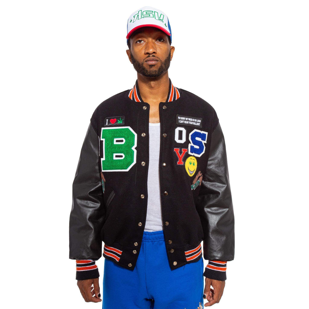 Y2K Varsity Jacket Black