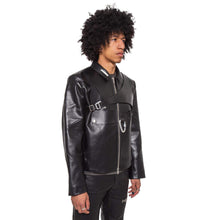 Layered Leather Jacket-Heliot Emil