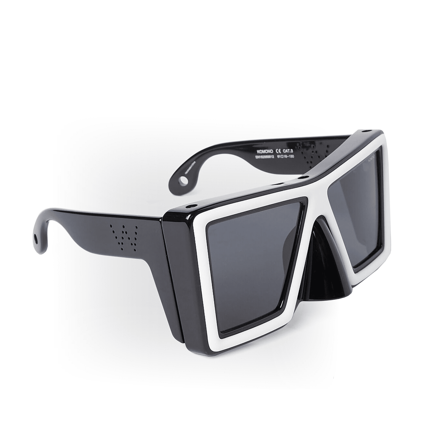 Black sunglasses shop with white sides