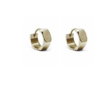Mini Hex Earrings (PVD Gold)
