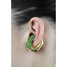 GCDS Strass Ear Cuff (Gold/Lime)-GCDS