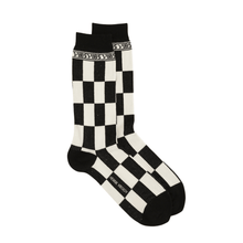 Porcelain Chess Sock (Black & White Chess)
