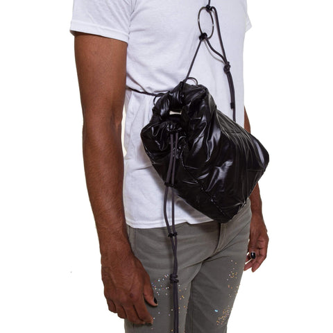 Black Nylon Puffer Bag