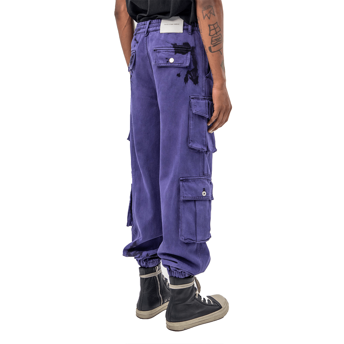 Denim Tie-Dye Cargo Pants – Congruent Space *₊˚⁎*₊