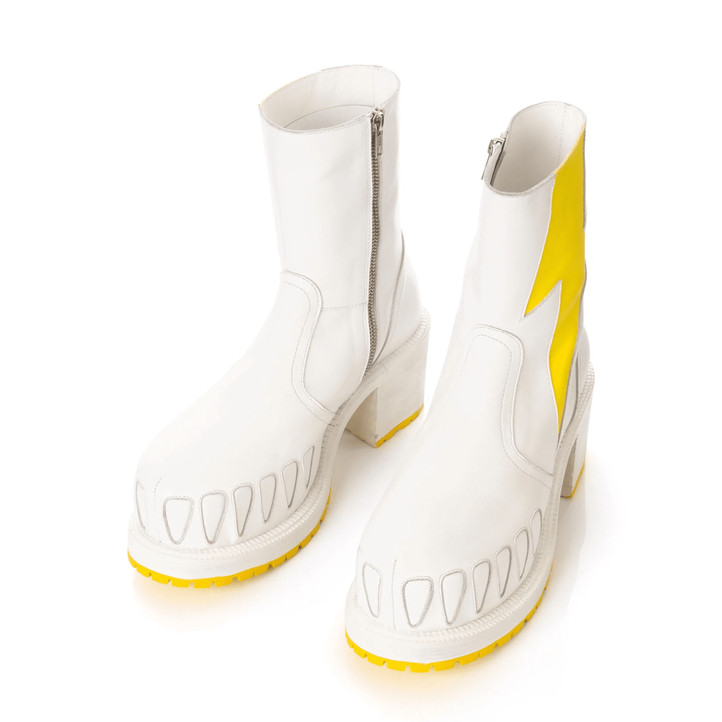 Hyper Glam Boots (Off-White / Yellow – Congruent Space *₊˚⁎*₊