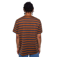 Striped Logo Print T-Shirt Blue/Caramel-Sunnei