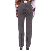 Flora Washed Denim Pants with Zippers
