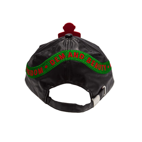 Black W.A.R. Snake Cap-Walter Van Beirendonck