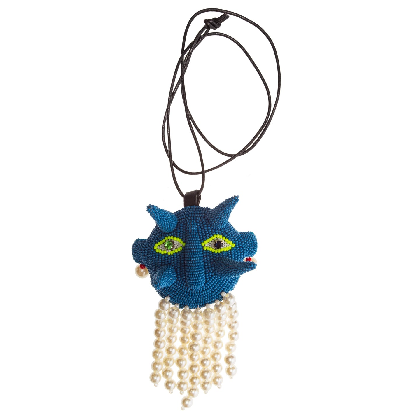 Blue Spiky Walter Necklace – Congruent Space *₊˚⁎*₊