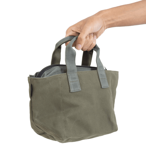 Khaki Green Porter Edition Pouch Tote-N. Hoolywood
