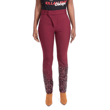 BURGUNDY TAILORED DUST PANTS-Filles A Papa