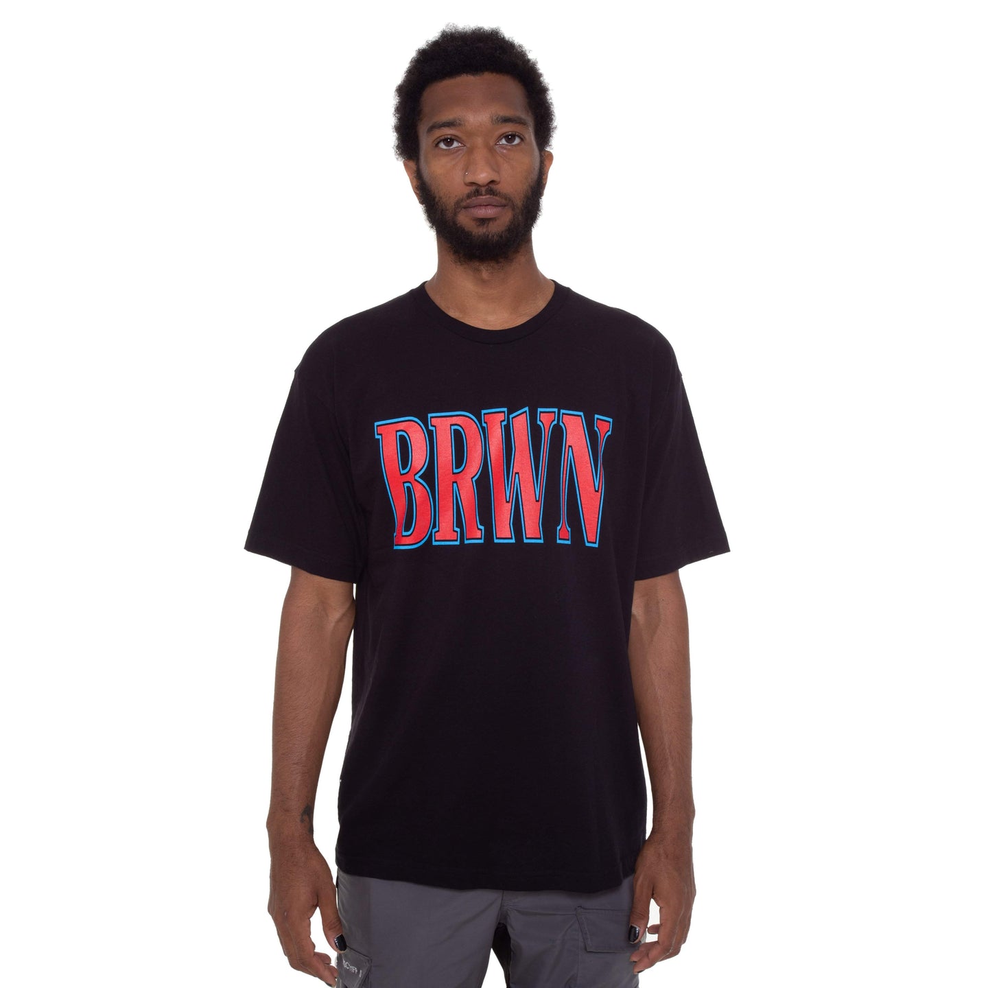 Black Logo T Shirt-BRWN