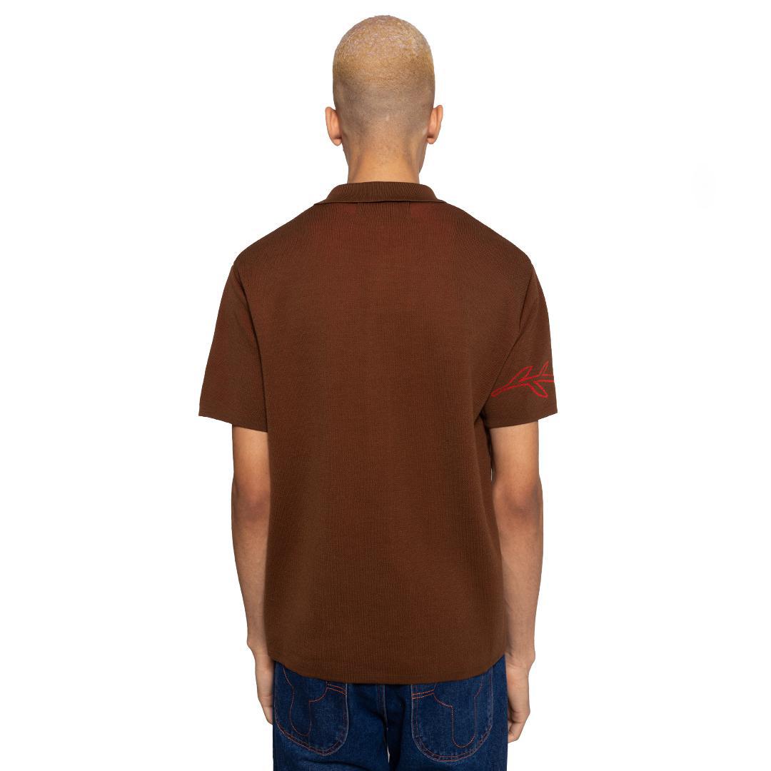 Upside Down Knitted Shirt (Brown) – Congruent Space *₊˚⁎*₊