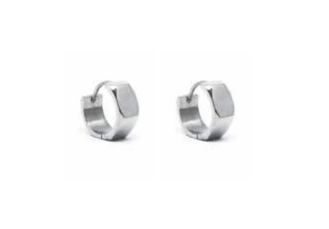 Mini Hex Earrings (316L Stainless Steel)