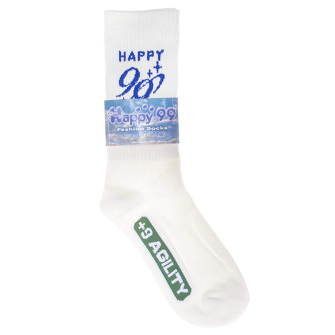 +9 Agility Socks White-Happy99