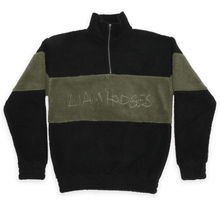 Black Hand Written Embroidered Fleece Sweatshirt-Liam Hodges