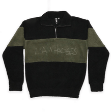 Black Hand Written Embroidered Fleece Sweatshirt-Liam Hodges
